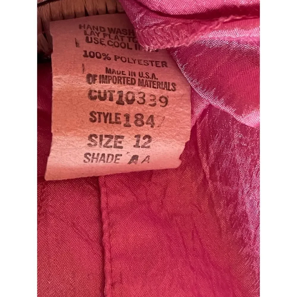 Vintage Marie St Monèt Pink Lightweight Short-Sleeve Top Size 12 - Picture 8 of 8
